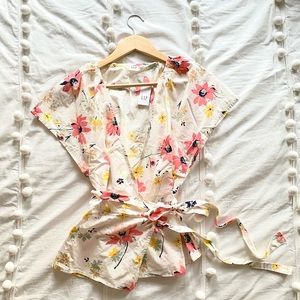 NWT GAP Floral Wrap Top